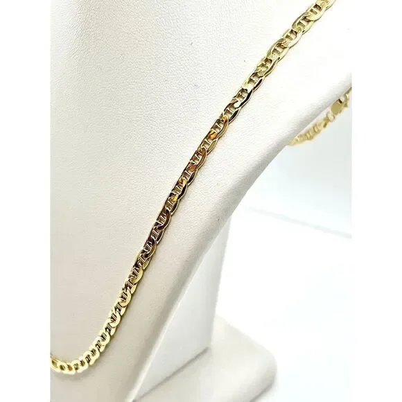 10k Gold Anchor Link Chain- 22 inches long- New